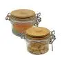 2X Mini PET Jars with Cork Stoppers - Super Sealed,Plastic Jar Food Grade PET for Home Kitchen Food Sugar, Jam Storage, DIY Wedding Favors 6 Tall