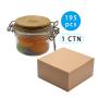 195pcs 100ml plastic jar with bamboo lid Clear Plastic Jars Wide-mouth Storage Containers Empty Refillable Canisters with Lid For Kitchen Dry Goods Nuts Candy Small Accessory 