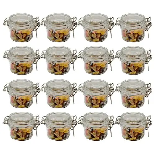 Bouteilles en PET Rondes Mini 100ml avec Caps ROUGES et Étiquettes (Pack de 16) Bouteille de Conservation Alimentaire Bouteilles en PET Rondes Mini 100ml avec Caps ROUGES et Étiquettes (Pack de 16) Bouteille de Conservation Alimentaire