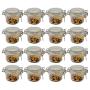 100ml Round Mini PET Jars with RED Lids Storage Jar and Labels (Pack of 16) Food Jar