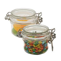 Slime Jars With Lids - Clear Jars 2oz with Lid, 2 Pack, Round PET Plastic Jar Container with Blank Labels (BPA Free)