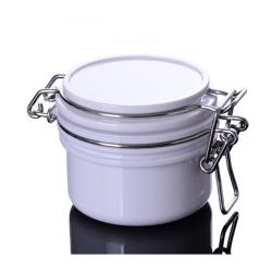 White Cylinder Plastic cosmetic packaging cream jar container 100ml  cosmetic cream jar 