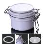 White Cylinder Plastic cosmetic packaging cream jar container 100ml  cosmetic cream jar 