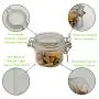 100ml Plastic Jars with lids, wide mouth, Bulk Pack of 2, Clear Plastic Round Jar & White Lid,-Made in USA