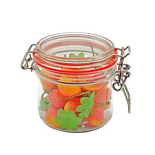 Klare 350ml PET-Behälter für Gewürze, Kaffee und Zucker – Tee- und Gewürzbehälter mit Deckeln, Küchen-Aufbewahrungstiegel