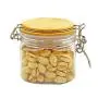 400ml 1pcs square airtight storage Canister with Bamboo Lid and Silicone Sealed Ring, Airtight Storage Cookie Candy Spice Nuts Cereal