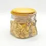 400ml 1pcs square airtight storage Canister with Bamboo Lid and Silicone Sealed Ring, Airtight Storage Cookie Candy Spice Nuts Cereal