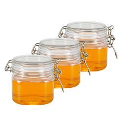 400ml 3pcs empty plastic PET honey jar seal plastic honey pot wholesale/pet containers/ jar for honey,plastic bottle for honey 