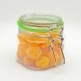 Christmas Gift 400ml Airtight Plastic Pet Candy Jar Replacement with Leak Proof Rubber Gasket and Hinged Lid 