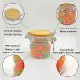 PET Jars 450ml Round Bamboo Lid Plastic Jar Clear Spice Jars Sealed Canister Food Storage Container for Loose Tea Coffee Bean Sugar Salt
