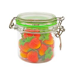 Round Plastic Pet Airtight Canister Storage Jar plastic Lid Jar Candy Pet