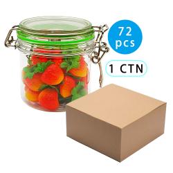 72pcs Airtight Storage Tea Jars Plastic Pet Replacement With Lid Home Bottles Sets For Spices Dried Fruit Food Bulk Container Candy Sealed Jar,450Ml