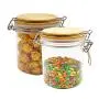 Bouteille de stockage transparente scellée, récipient en PET pour condiments, céréales, thé, nourriture, miel, 500ml (2 pièces) Bouteille de stockage transparente scellée, récipient en PET pour condiments, céréales, thé, nourriture, miel, 500ml (2 pièces)