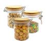 Food Storage PET Jar Clear Sealed Canister Container With Lid And Spoon For Loose Tea Salt Sugar Coffee Bean Preservation 3pcs