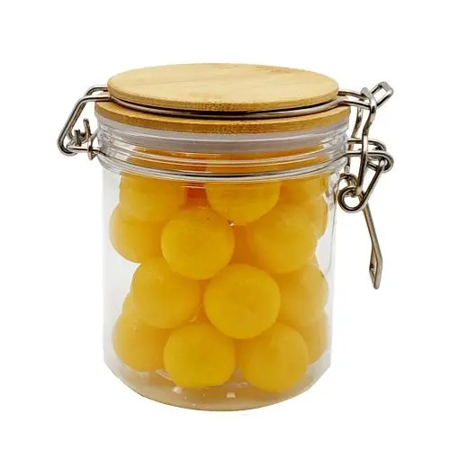 500ml High Round Pet Airtight Canister Storage Jar Bamboo Lid Jar Candy plastic pet Jar 500ml High Round Pet Airtight Canister Storage Jar Bamboo Lid Jar Candy plastic pet Jar