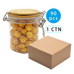 90pcs Jars Compatible For Spices PET Storage Bottles Jars With Lid Capacity Honey Plastic Candy Jar Kitchen Storage Container PET Jar,500ml