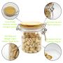 500ml Food Storage Container, Sealed Cans Dried Fruit Sealed Replacement Plastic Pet Jar Wooden Lid Storage Tank, Good Sealing, PET Bottle, Transparent