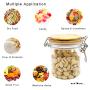 500ml Food Storage Container, Sealed Cans Dried Fruit Sealed Replacement Plastic Pet Jar Wooden Lid Storage Tank, Good Sealing, PET Bottle, Transparent