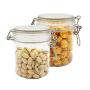 The Square PET Yogurt Jars,Candle Jars with cork lids, Dessert PET jars, 4 Oz 2pcs PET Jars for Jam,Milk, Honey, PET Yogurt container with Labels and Strings.