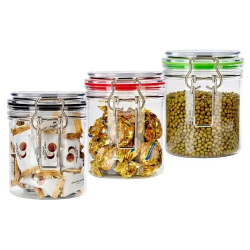 Anpassbare Großhandel-Plastik-Buffet-Gläser, kleine Lebensmittel-Aufbewahrungsbehälter, Tier-Candy-Gläser für Hochzeit, 3 Stück