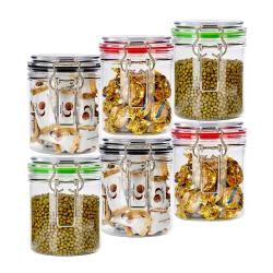 china supplier 500ml 6 packs empty clear plastic foods storage jar, Hemp plastic jars ,plastic round jar,500ml plastic jar