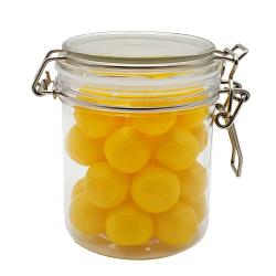 Transparent round shape wide mouth Spice Jars honey jam jelly plastic pet Storage Jar with plastic lid 