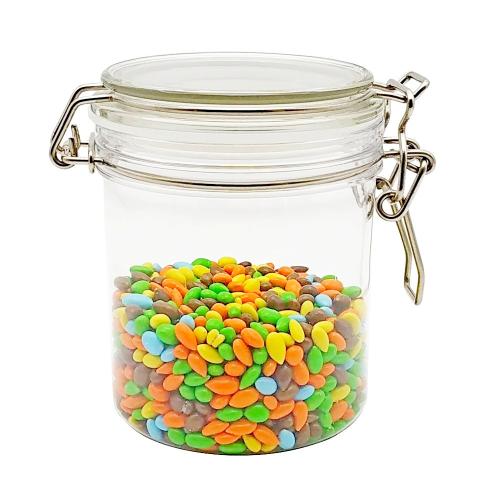 Storage PET Jar for Food Storage with Airtight Wood Lids,Kitchen Canister,coffee jar,Spaghetti Pasta Jar,Flour Cereal Sugar Container,BPA Free (39floz)
