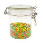 Storage PET Jar for Food Storage with Airtight Wood Lids,Kitchen Canister,coffee jar,Spaghetti Pasta Jar,Flour Cereal Sugar Container,BPA Free (39floz)