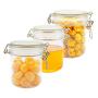 500ml 3pcs Jar Bottle World Round Plastic Pet Jar Honey Seal Container With Pet Lid 