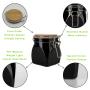 Kitchen Food Storage Jar Airtight Food Storage Jar, 500ml Creative Black Plastic Pet Jar Replacement Storage Tank Sealed Jars with Bamboo Lid