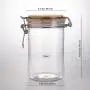 Récipients d'épices ronds de 750ml, 3 pièces, en plastique pour confiture de café ou bonbons, avec couvercle en bois – Récipient d’épices de remplacement. Récipients d'épices ronds de 750ml, 3 pièces, en plastique pour confiture de café ou bonbons, avec couvercle en bois – Récipient d’épices de remplacement.