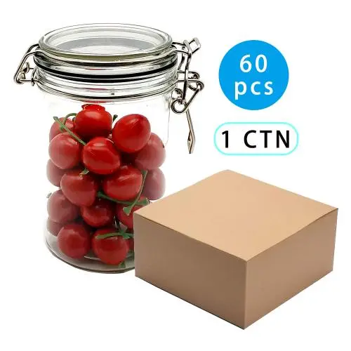 750ml 60pcs Big Transparent Clear Round Cookie Candy Pickle Airtight Storage Bottle Premium Quality Thick Plastic Acrylic Jar 750ml 60pcs Big Transparent Clear Round Cookie Candy Pickle Airtight Storage Bottle Premium Quality Thick Plastic Acrylic Jar