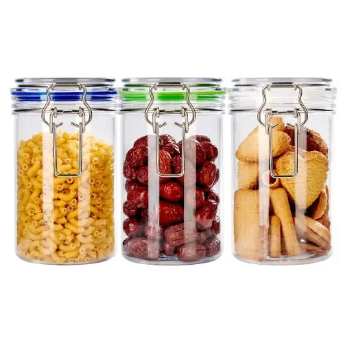 PET 750ml 3pcs round plastic mason jar can Clear plastic candy jar food grade PET 750ml 3pcs round plastic mason jar can Clear plastic candy jar food grade