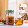 Decdeal Food Storage Container Clear PP Container Sealed Can Grain Storage Tank with Lid Sealed Food Jar Box for Storing Grains Beans Sugar Coffee Seeds