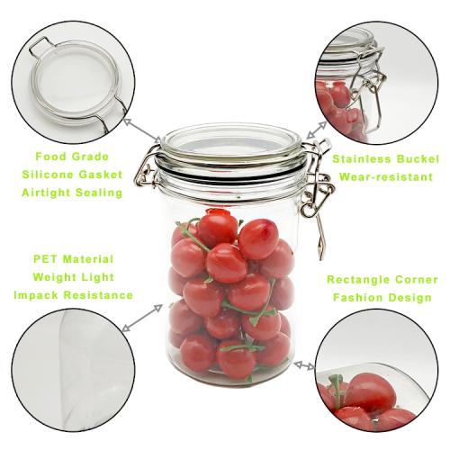 Jar Bottle World Sealed jar PET with lid Household PET Jars/Storage jar Assorted Collection of airtight Vintage Dry Food Containers 750ml 2pcs(0.75L) (Size : 750ml1) Jar Bottle World Sealed jar PET with lid Household PET Jars/Storage jar Assorted Collection of airtight Vintage Dry Food Containers 750ml 2pcs(0.75L) (Size : 750ml1)