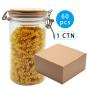 1000Ml 60pcs Storage With Bamboo Jar Lid Spices Tank Container Kitchen Food Bottle Coffee Tea Caddy,L Sealed Jar