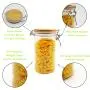 1000Ml 60pcs Storage With Bamboo Jar Lid Spices Tank Container Kitchen Food Bottle Coffee Tea Caddy,L Sealed Jar