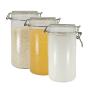 Plastic Pet Food Storage Containers with Locking Lids Set Food Container Pet Food Container Set of 3