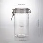 Clear Storage Food Containers for Kitchen Round Plastic Jars with Lids Bulk Food, Beans, Milk Powder, Art Supplies Storage Space Saving (White_C)