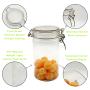 Clear Storage Food Containers for Kitchen Round Plastic Jars with Lids Bulk Food, Beans, Milk Powder, Art Supplies Storage Space Saving (White_C)