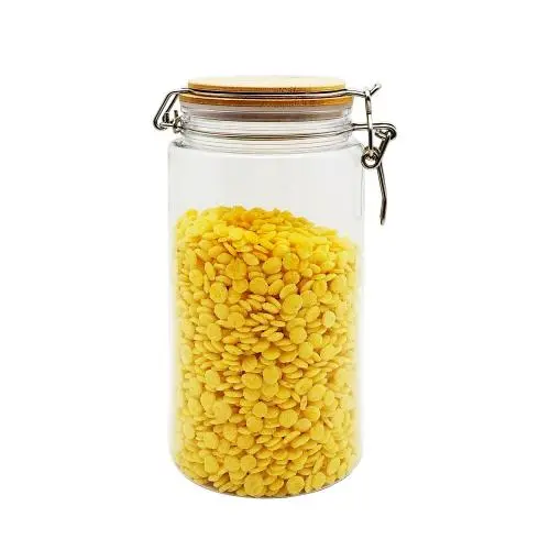 Factory direct supply recycled plastic jar heat-resisting high food grade plastic stash jar with silicone seal bamboo lid Factory direct supply recycled plastic jar heat-resisting high food grade plastic stash jar with silicone seal bamboo lid