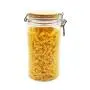 PET Lebensmittelbehälter mit Korkverschluss, Food Storage Gläser, Lebensmittelgeeignete PET Gläser, Dichtungsvorrichtung, T-förmig, 1 Stück, 1500ml