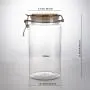 Factory direct supply recycled plastic jar heat-resisting high food grade plastic stash jar with silicone seal bamboo lid Factory direct supply recycled plastic jar heat-resisting high food grade plastic stash jar with silicone seal bamboo lid