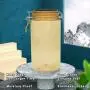 1500ml straight side storage mason bottles sealed amber plastic Pet jar with stainless locker for food storage 1500ml straight side storage mason bottles sealed amber plastic Pet jar with stainless locker for food storage