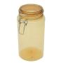 1500ml straight side storage mason bottles sealed amber plastic Pet jar with stainless locker for food storage