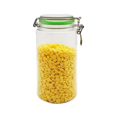 1500ml Breitmund PET-Glasbehälter mit Deckel – Luftdichter Behälter für Beans, Gelee, Lagerung und Einmachen