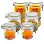 Jar Bottle World Airtight Food Storage Containers, PET Jars with Lids for Serving Candy, Cookie, Rice,Food - Set of 6