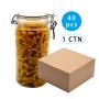 40pcs 1500ml Clear PET Storage Jars with plastic Lids  PET Canisters Airtight Lids Sealed Jars for Storage Tea Coffee Beans Sugar Salt Cookies and Candy