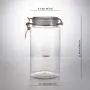 1500ml Wide Mouth PET Jar - Airtight Storage Jar with plastic Lid Large Jar Perfect for Beans, Jelly, Storing and Canning Use