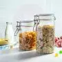 Food Grade 1500ml 3pcs Container With Plastic Seal Cap,PET Food Storage Wide Mouthed Plastic Jar for spaghetti